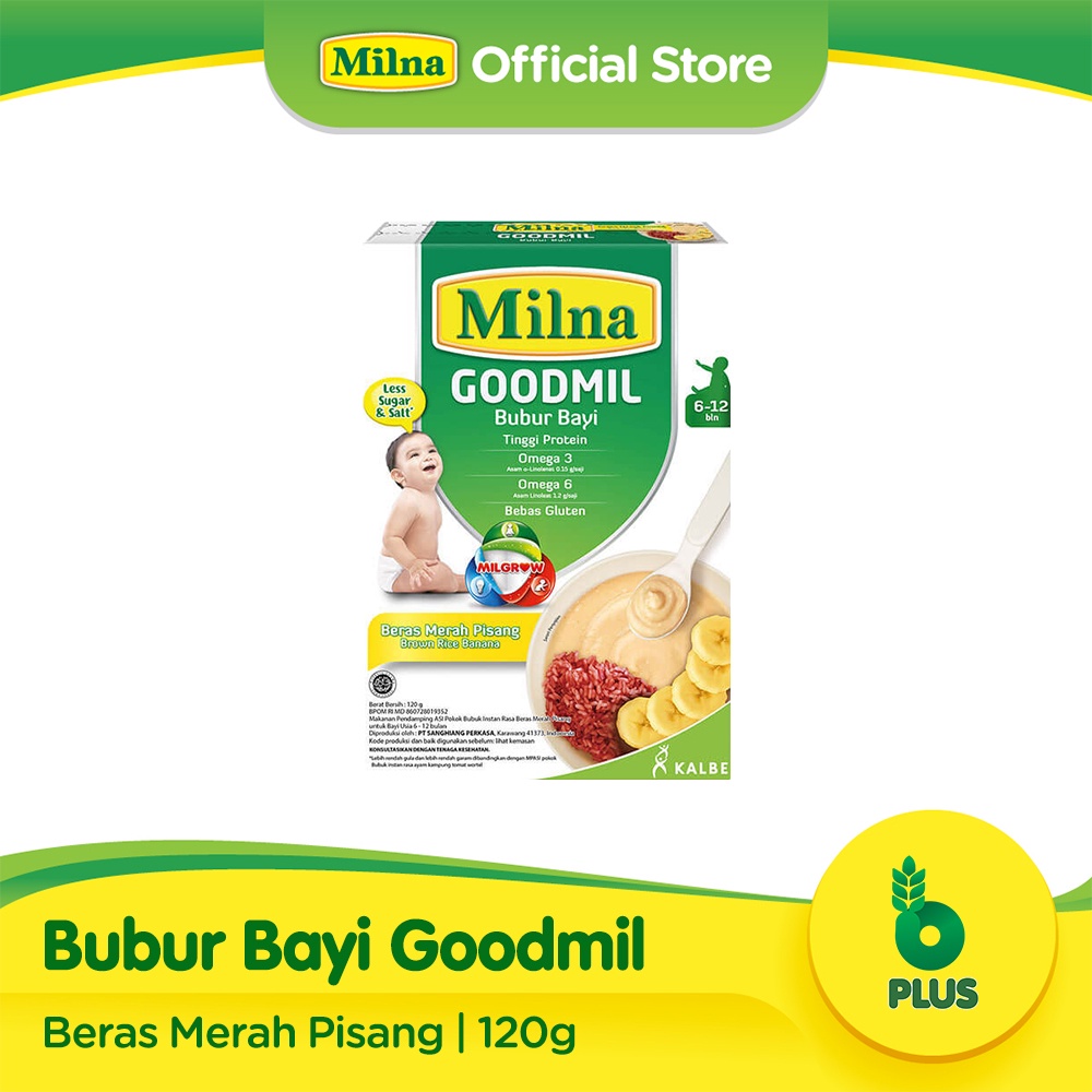 Milna Goodmil Bubur Khusus Beras Merah Pisang 120gr 6+