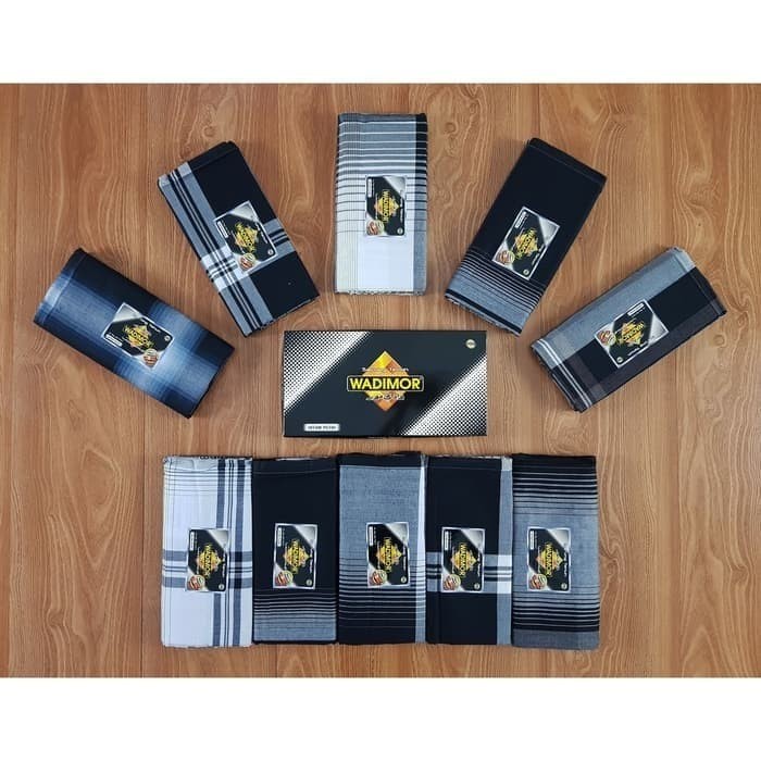 sarung wadimor hitam putih black and white harga grosir