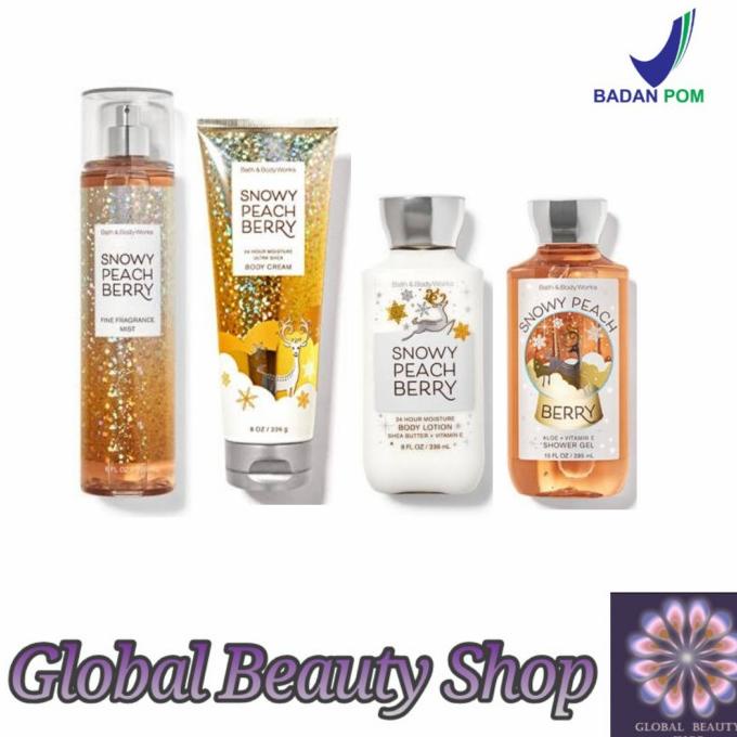 Snowy Peach Berry Bath and Body Works ( Mist - Lotion - Gel ) ---Terbaru---
