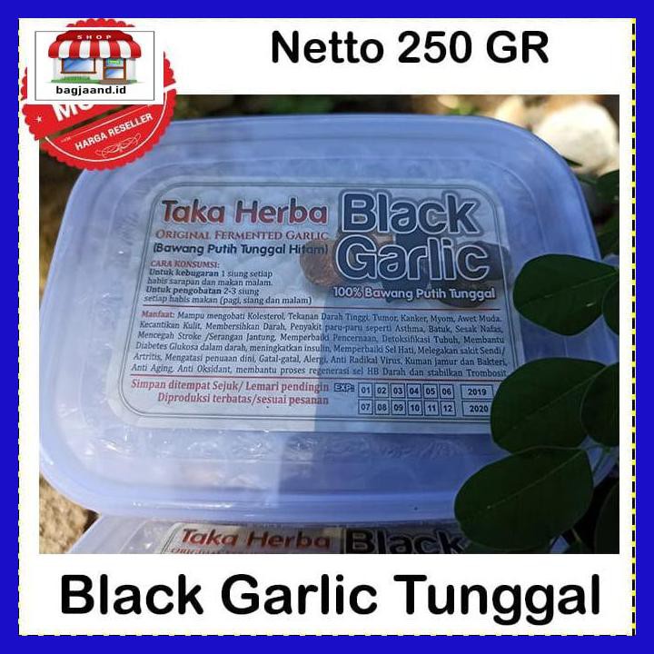 

R6Rey7- Black Garlic Lanang 250 Gram - Bawang Putih Tunggal Hitam T8Rjur-