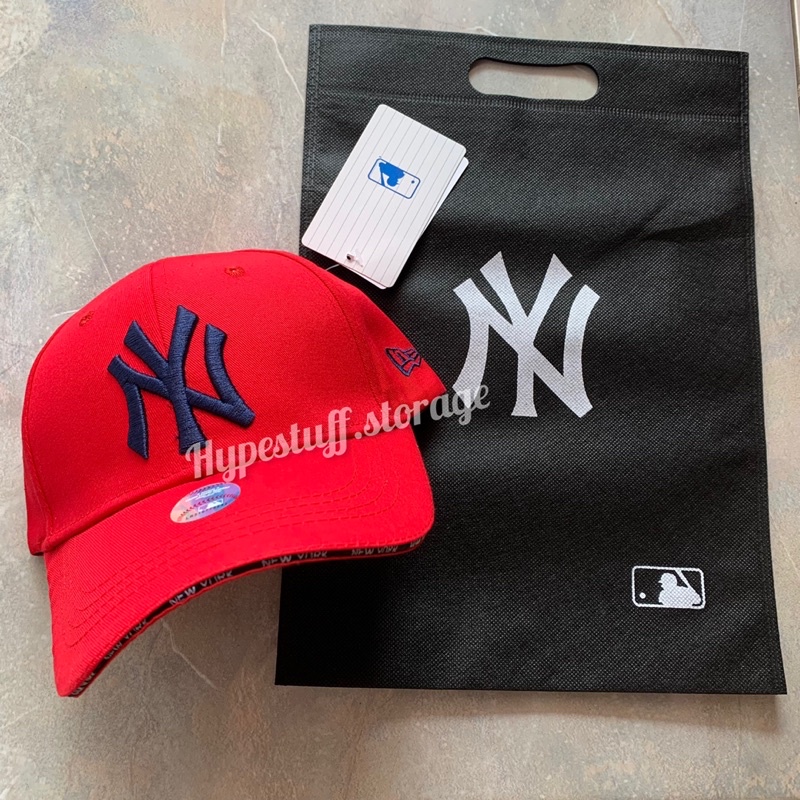 TOPI BASEBALL MLB NEWYORK NY MERAH EXCLUSIVE FULL TAG FREE TOTEBAG
