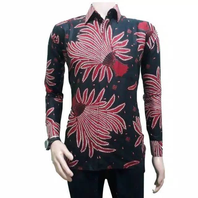 BSWART Batik HRB026 Kenongo  Hem Pendek Padi Pekalongan M L XL Batik