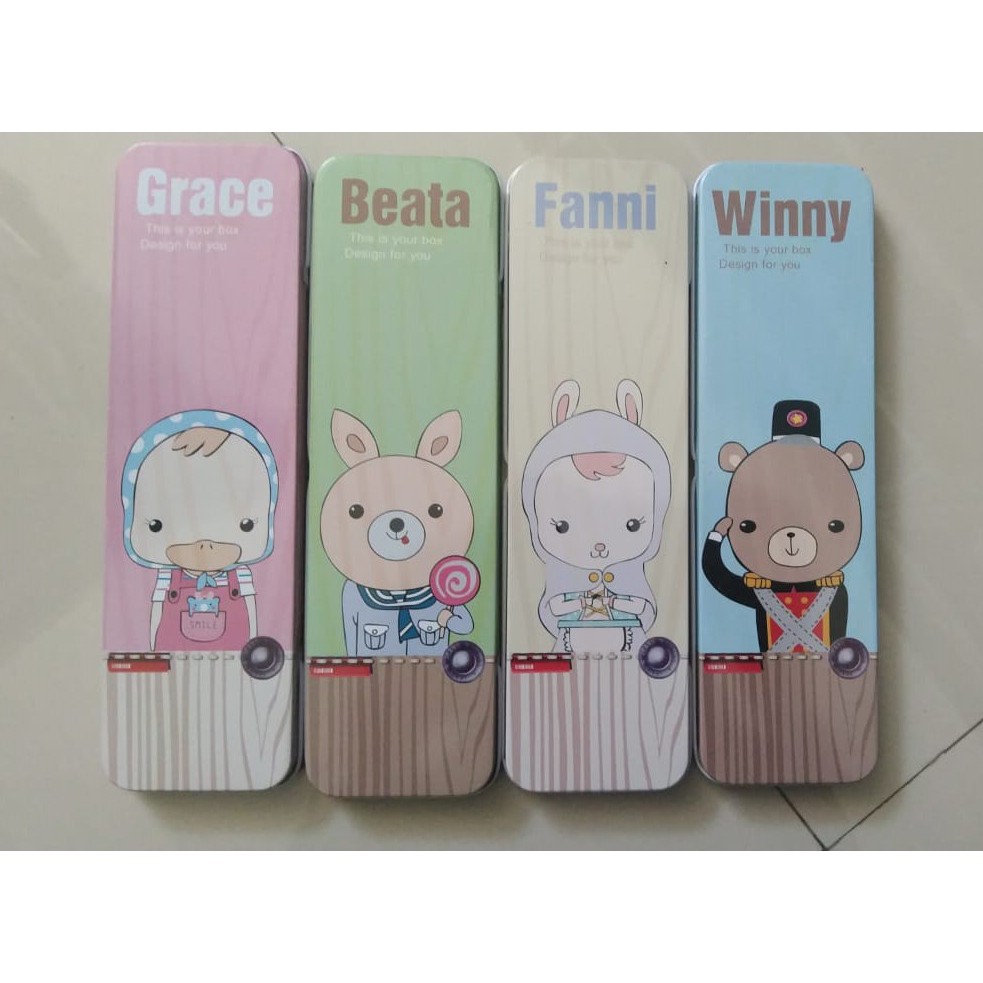 

Kotak Pensil Motif Binatang / Animal Tin Pencil Case