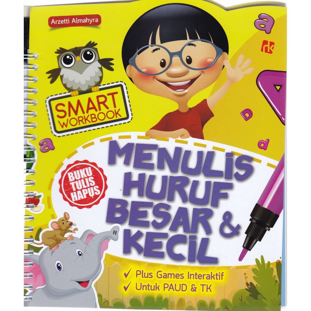 

Smart Workbook Menulis Huruf Besar & Kecil (Buku Tulis Hapus)
