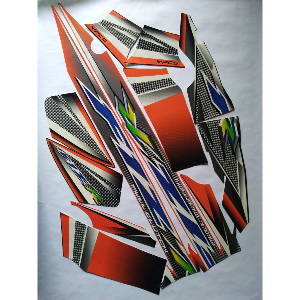 stiker striping yamaha f1zr 2004 hitam oren