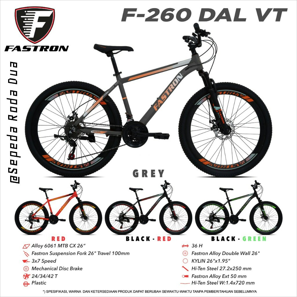 Sepeda MTB 26" Fastron Alloy F-260 DAL VT