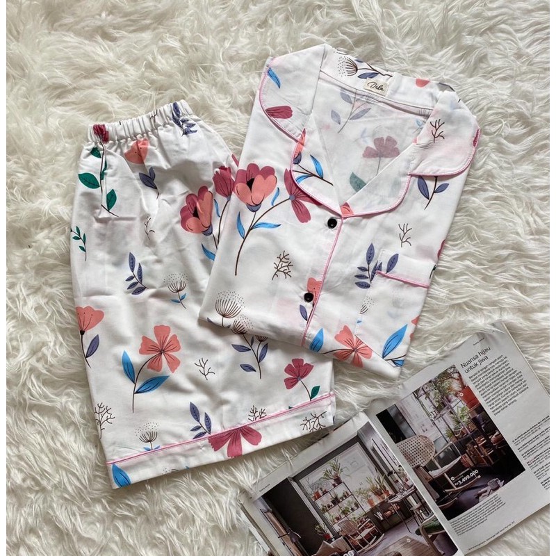 Baju Tidur / Piyama Set (CODE : LilyWhiteCPD)