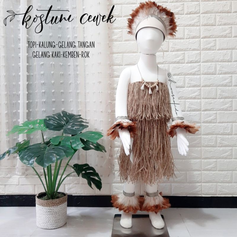 kostum anak rumbai papua / kostum papua rumbai size anak buat karnaval lucu unik