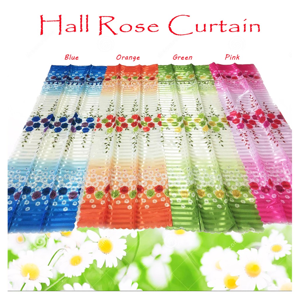 TGB Dekorasi Pintu dan Jendela Gorden Poliyester Hall Rose