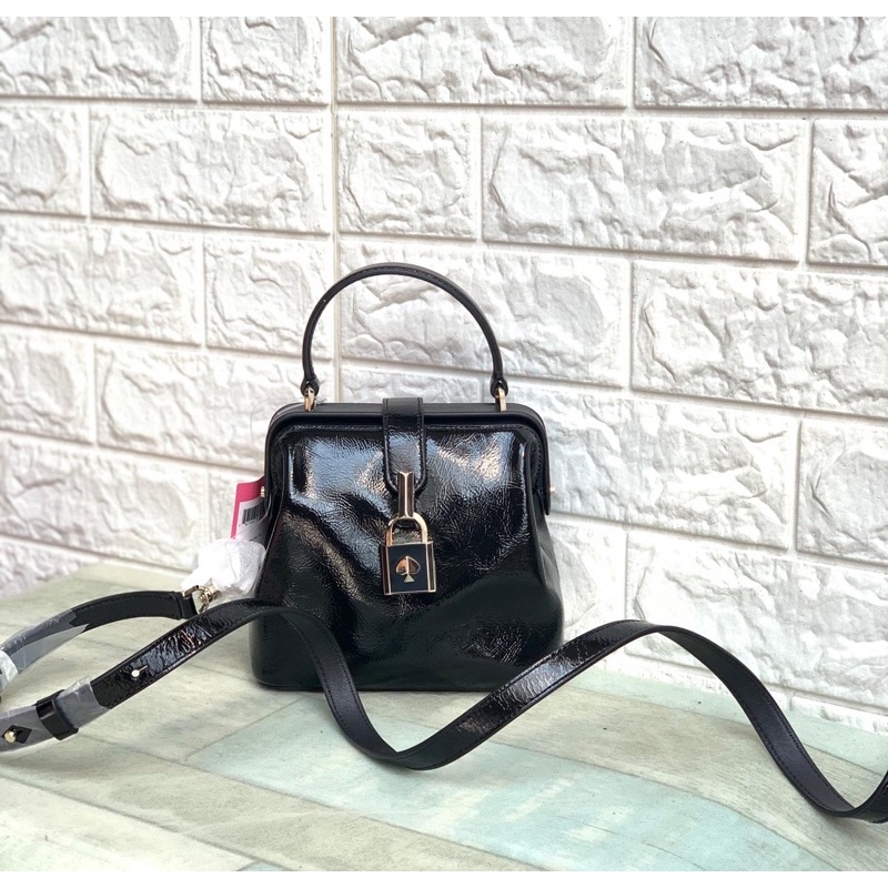 Kate Spade Remedy Black Patent Leather Crossbody