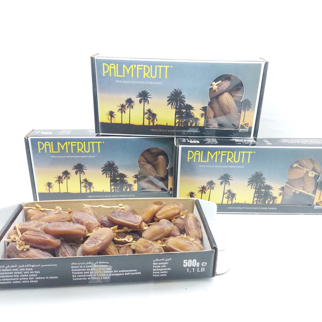 

kurma tangkai PALMFRUTT/ PALM FRUTT tunisia tangkai 500gr / KEMASAN DUS ORIGINAL