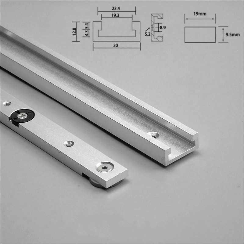 Jalur Mesin Potong T Tracks Slider Miter Bar Meja Potong Panjang 300mm