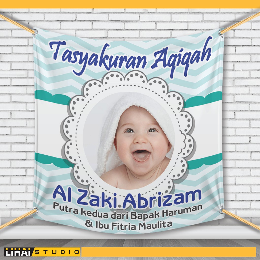 Backdrop Background Banner Spanduk Tasyakuran Aqiqah 019 Shopee Indonesia