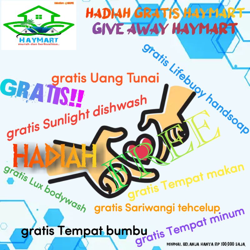 GIVE AWAY HADIAH GRATIS KHUSUS CUSTOMER HAYMART #PASTI DAPAT GRATIS