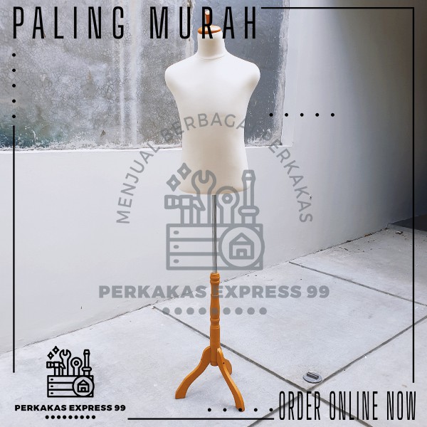 Manekin / Patung Display Pria Dewasa BUSA bahan TEBAL Anti Peyot Warna KREM