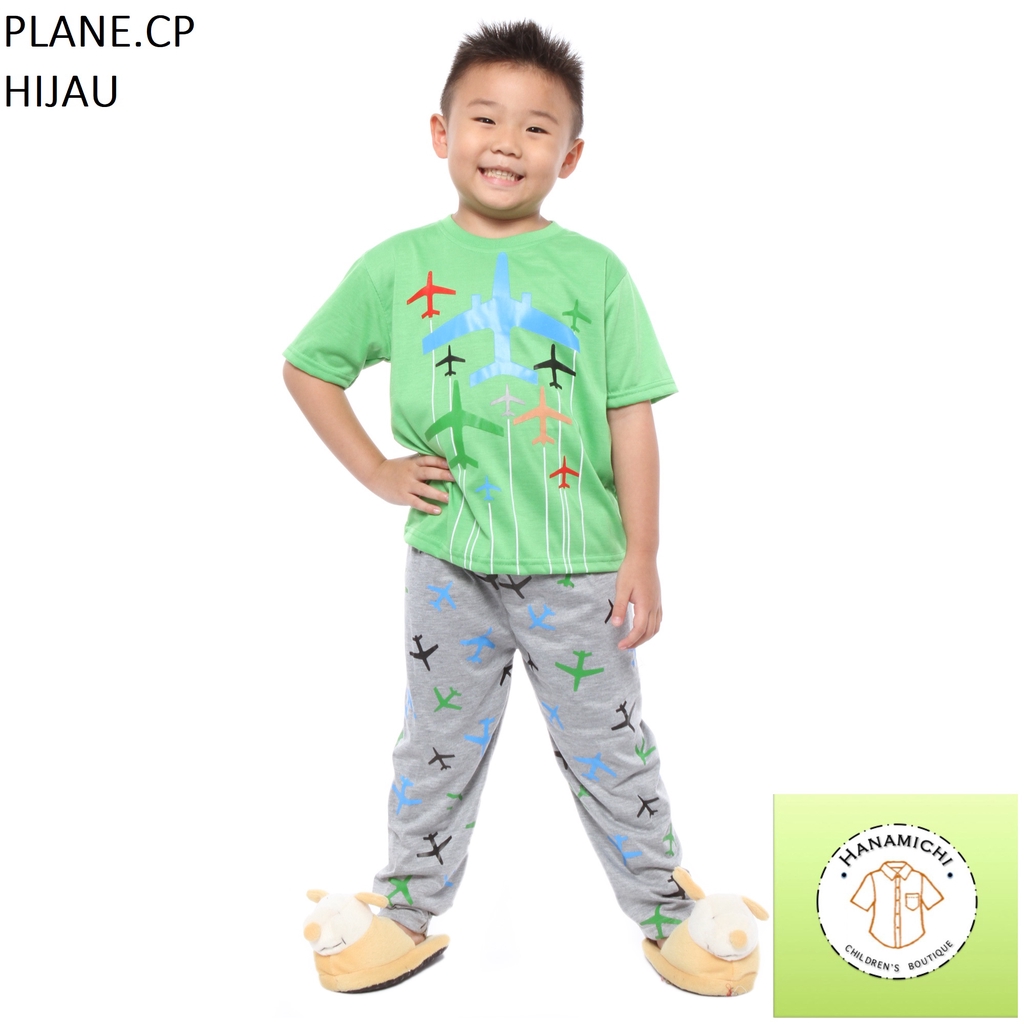 Hanamichi PLANE.CP Setelan Baju Tidur Anak Lengan Pendek