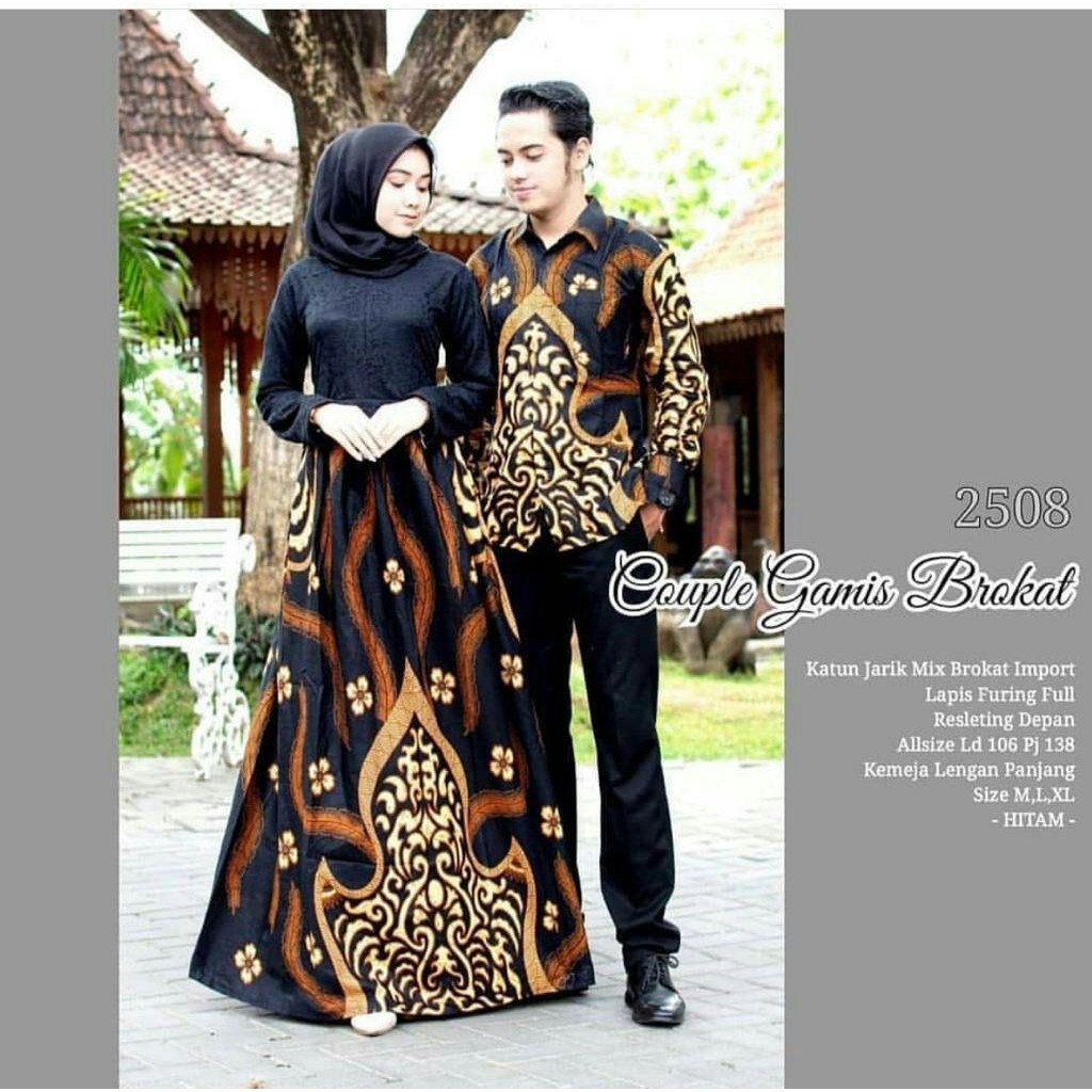 Batik Couple Brokat Gamis