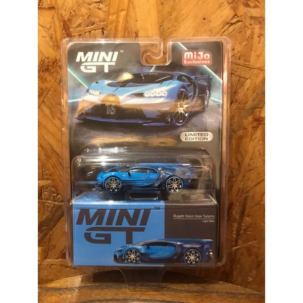 MINI GT minigt 266 Bugatti vision gran turismo light blue Buster