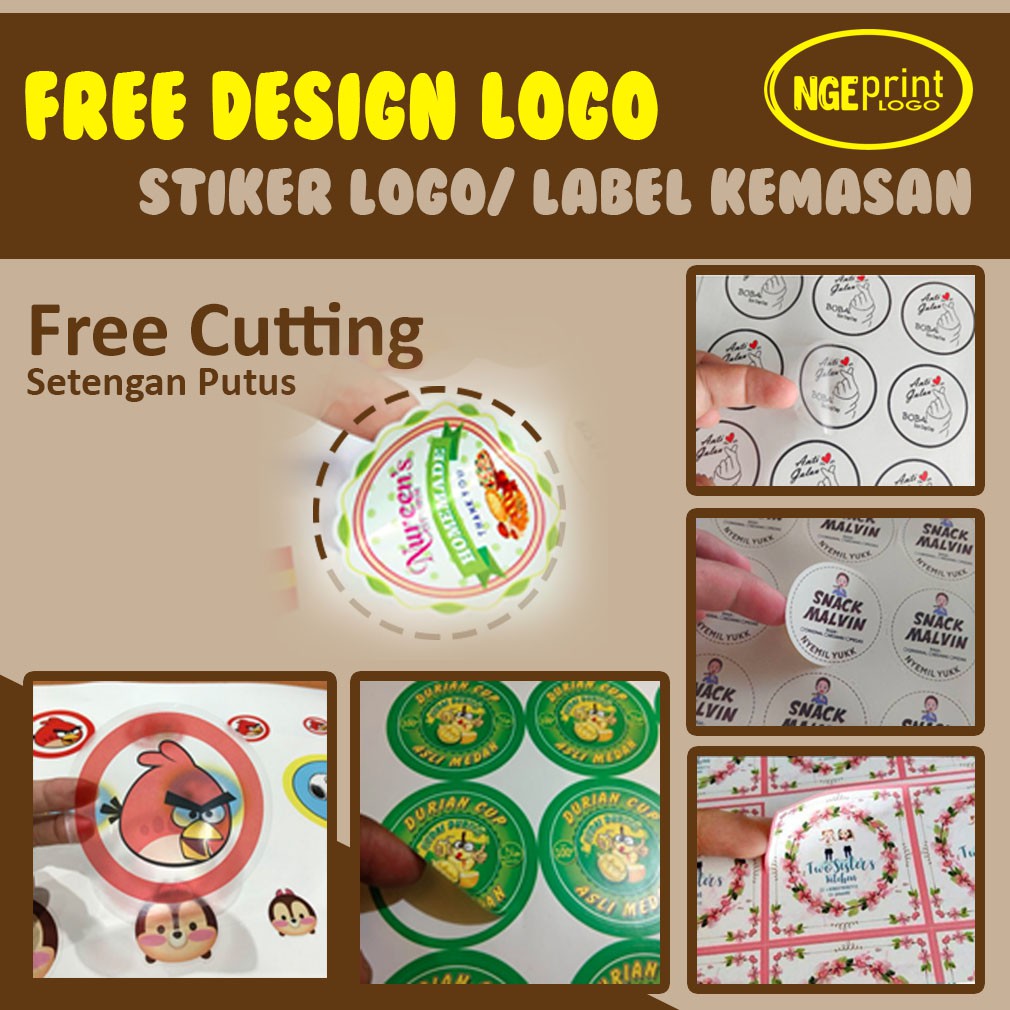  FREE DESIGN  CUTTING STIKER  LOGO LABEL KEMASAN A3  