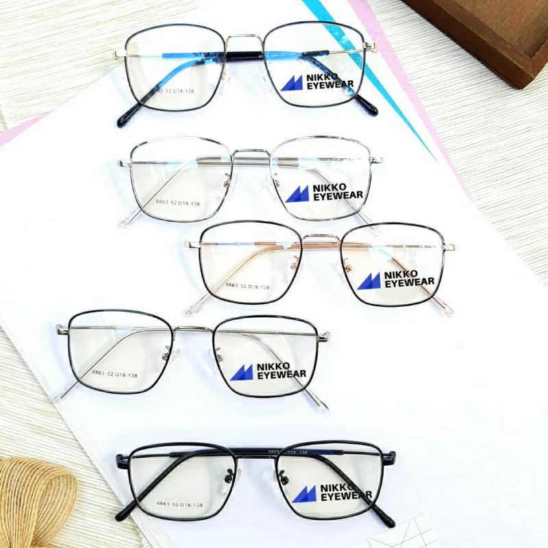 Frame Kacamata 8863 Lensa Bluecromic Antiradiasi