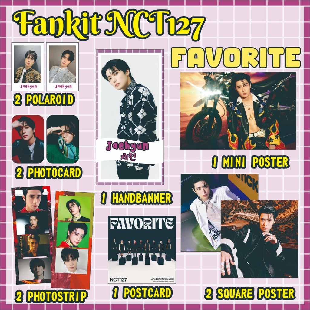 (bisa COD) FANKIT JAEHYUN NCT 127 FAVORITE PAKET HEMAT NCT127 STICKER ALBUM PAHE NCT JAEHYUN FAVORIT