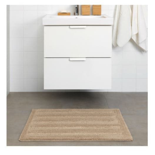 Keset Kaki IKEA Dekorasi Rumah IKEA EMTEN Keset kamar mandi krem Ungu Abu Putih 50x80 cm