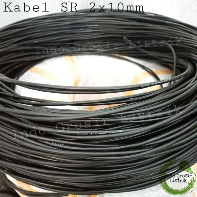 Kabel SR 2x10mm Kabel PLN Kabel Tiang Listrik 2x10 (Harga Per Meter) Kabel Twisted PLN