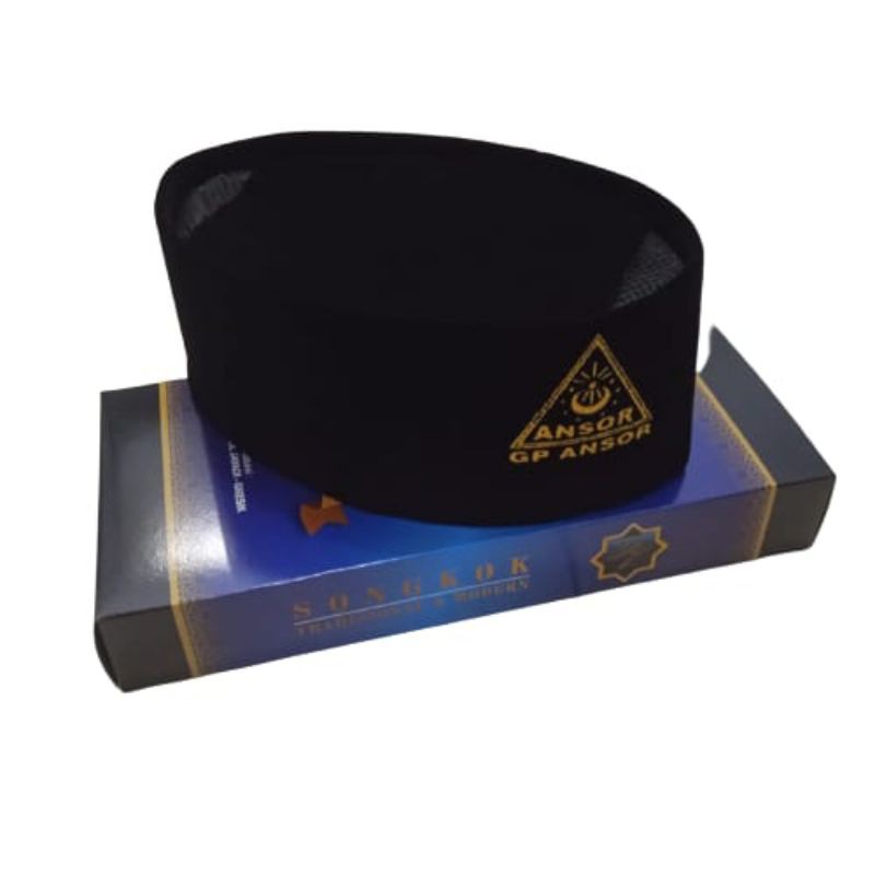 Peci Kopyah Kopeah Songkok AC Logo Ansor Emas