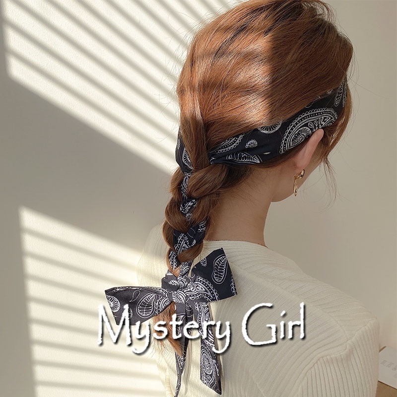 Mysterygirl -Jedai Rambut Syal Mini Scarf Twilly, Scarf Leher, Scarf Tas, Bahan High Grade Silk Ikat rambutI Motif Bunga