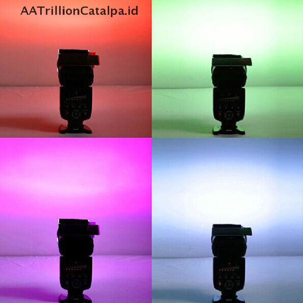 12 Pcs Filter Gel Warna Flash Speedlite Untuk Kamera DSLR Canon Nikon Sony Yongnuo