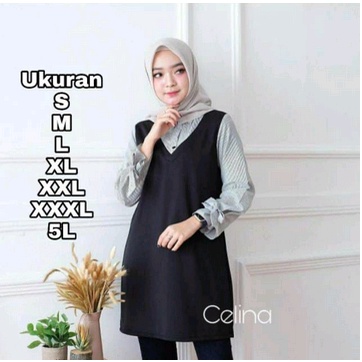 Baju Atasan Tunik Fashion Wanita JUmbo Ld 120 130 140 cm SELINA TUNIK
