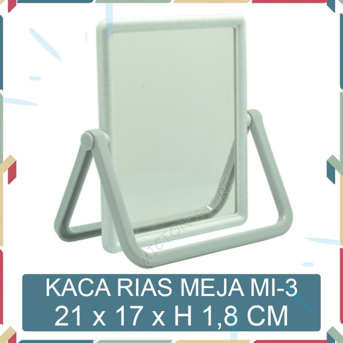 MICTON Lion Star Cermin Lipat Kaca Meja Rias Beauty Mirror MI-3 Pink-1
