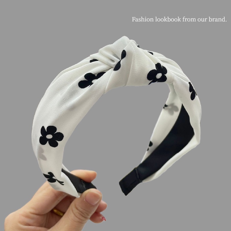 Bandana Wanita Gaya Korea Bando Simpul Polos Fashion Aksesoris Wanita Korean Import Headband