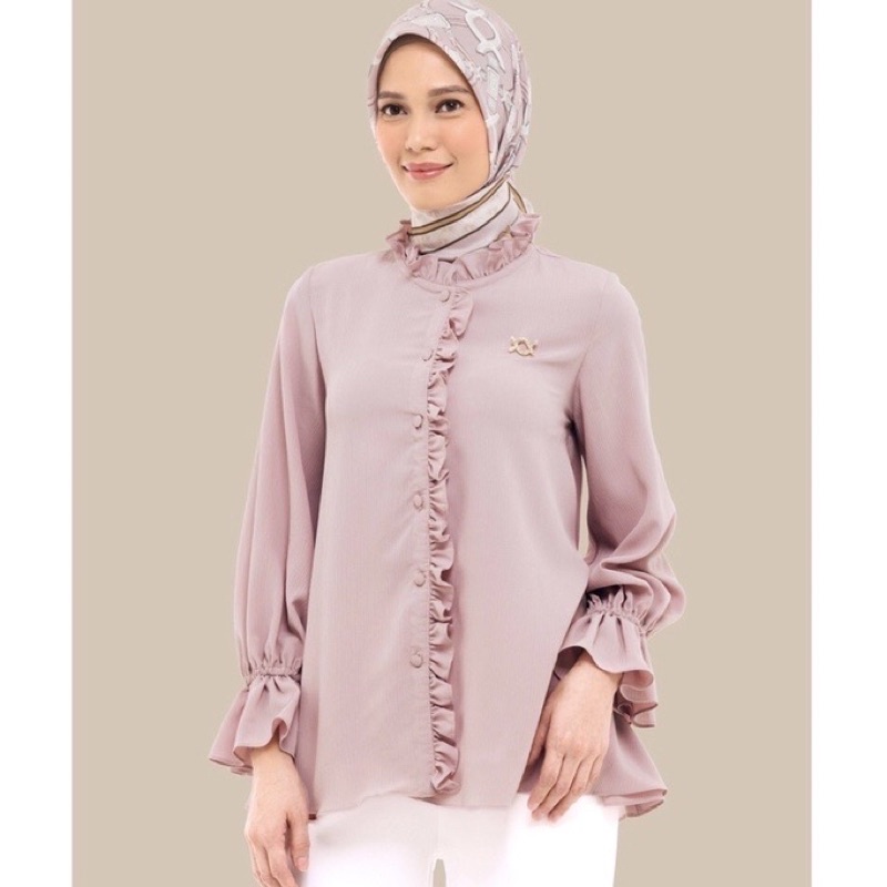 siap kirim amora blouse cornation size XL by wearing klamby