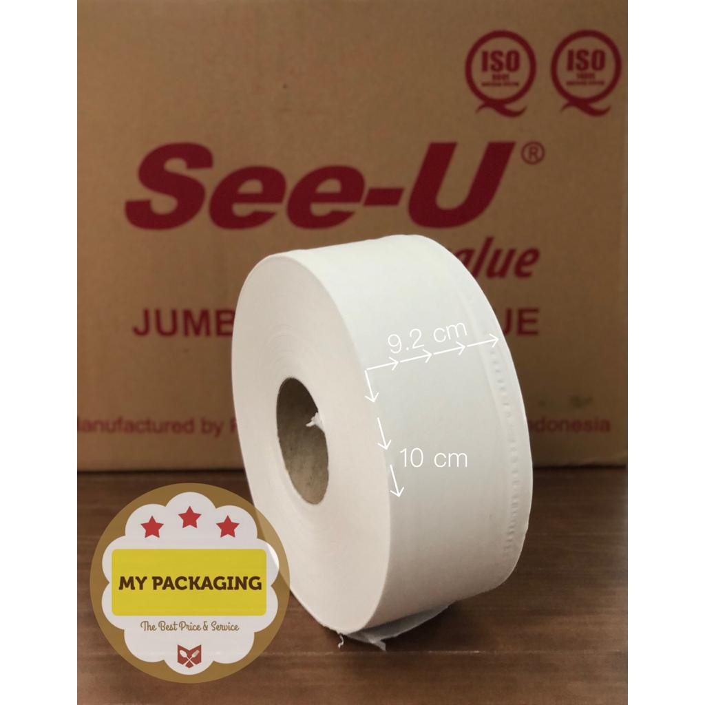 Tissue TOILET Jumbo Roll Tisu Tisue SEE-U 1200 Sheet 2 Ply | 1 Roll