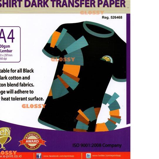 

➷ Kertas sablon kaos T-Shirt Dark Transfer Paper A4 300gsm ✰