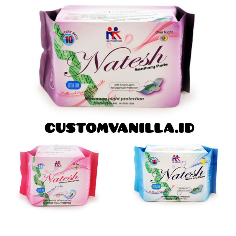 Pembalut Herbal Natesh Pantyliner Day dan Night Murah bisa COD