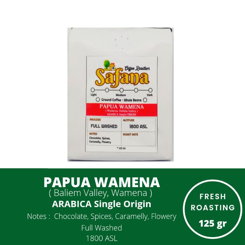 

Kopi Papua Wamena Arabica Single Origin Fresh Roasting Coffee 125gr