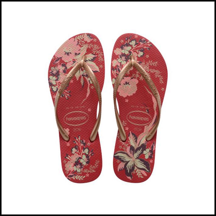 Havaianas Slim Organic Fc - Apache Red / Rose Gold - Sandal Wanita - 39/40