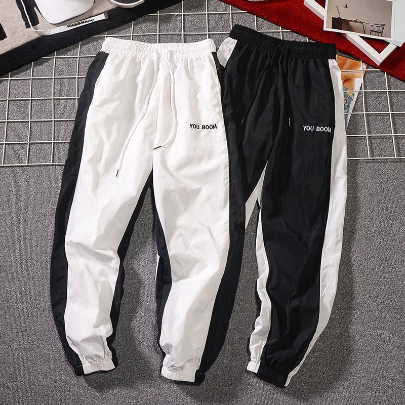  Celana  pria  Stripe  sisi kasual Hip Hop Track pants Laki 