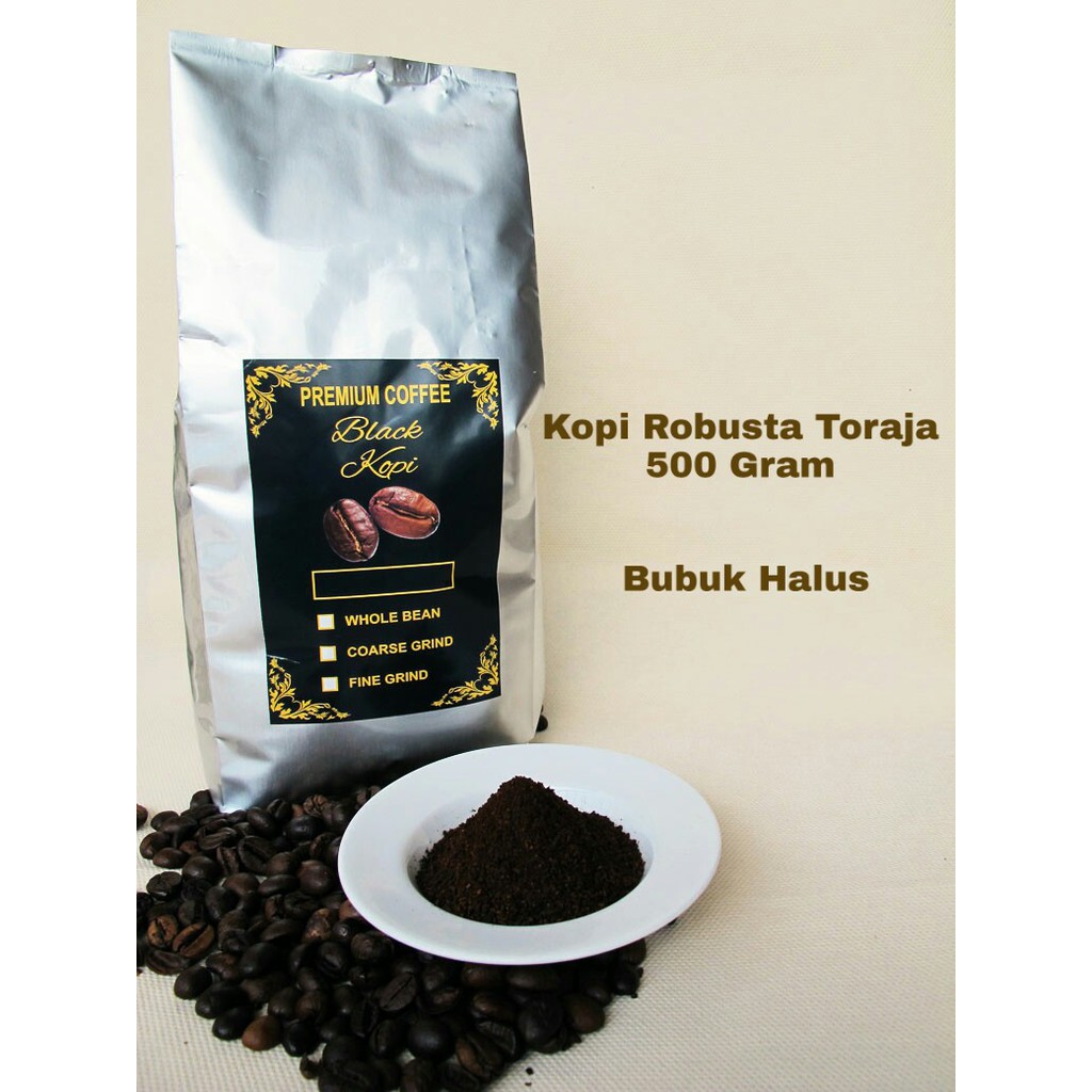 

KOPI ROBUSTA TORAJA 500 gram - KOPI TORAJA - BUBUK HALUS