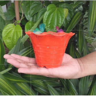 SUN FLOWER MDN 10cm WARNA WARNI Pot bunga Kecil Mini Pot Kaktus TERMURAH Pot Kaktus Mini Aesthetic Besar Keramik Lucu Plastik Gerabah 10cm