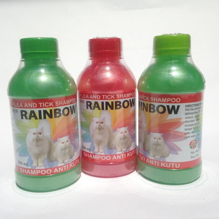 Shampoo Anti Kutu Kucing RAINBOW Cat 250ml Flea and Tick Shampo Sampo