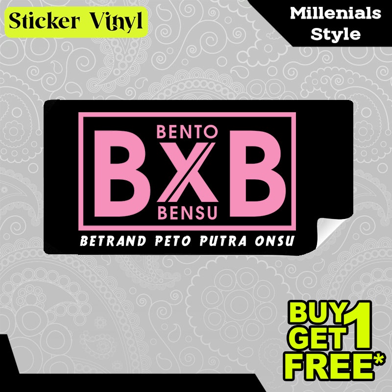 

Stiker Sticker BXB Bento x Bensu Pinky Artis Terkenal Indonesia Aesthetic Bahan Vinyl Satuan Anti Air