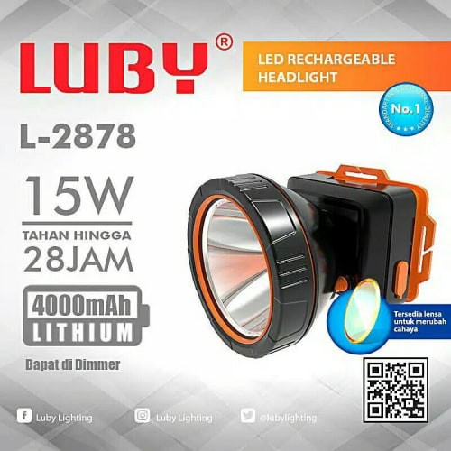 Senter Kepala LUBY L-2878 / Headlamp LUBY 2878