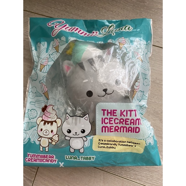 squishy licensed punimaru yumiibear creamiicandy x luna tabby the kitty ice cream mermaid