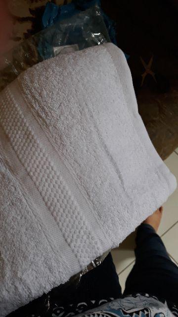 Handuk Dewasa Ukuran 70x140 Mutia Terlaris Termurah Polos Putih