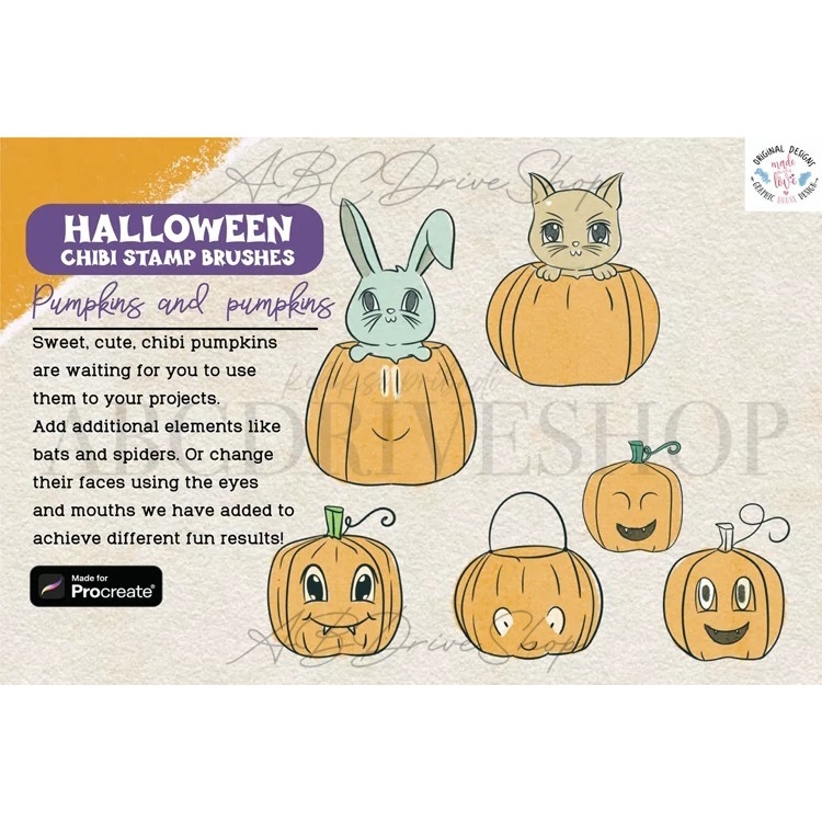 Procreate Brush - Halloween Procreate Stamp Brushes