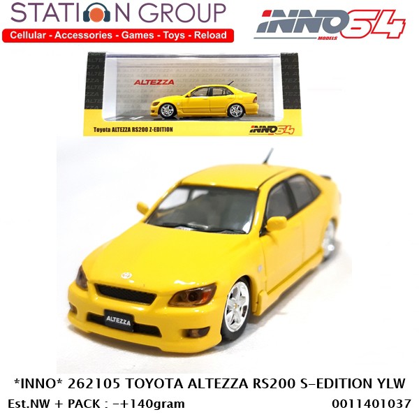 INNO 64 262105 TOYOTA ALTEZZA RS200 S-EDITION YELLOW 1-64 - DIECAST