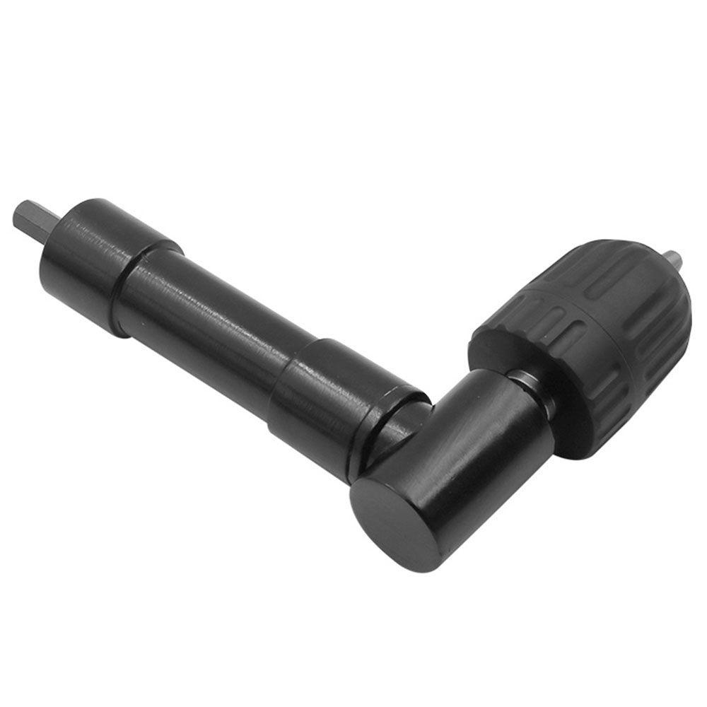 Solighter 90derajat Tekuk Tiga Baling Chuck Sudut Adaptor Bor Listrik